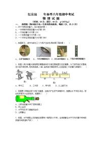 物理八年级下 湖北省黄冈市红安县八年级下学期期中考试物理试题