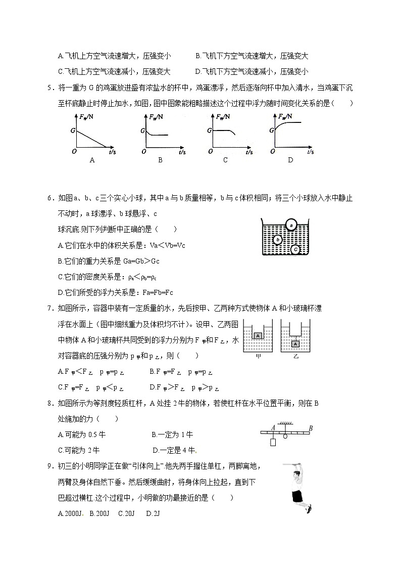 物理八年级下 山东省临沂相公中学八年级下学期期末考试物理试题第2页