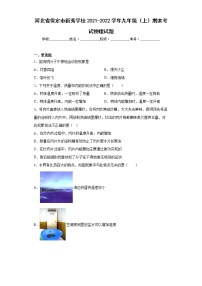 河北省保定市新秀学校2021-2022学年九年级（上）期末考试物理试题(word版含答案)