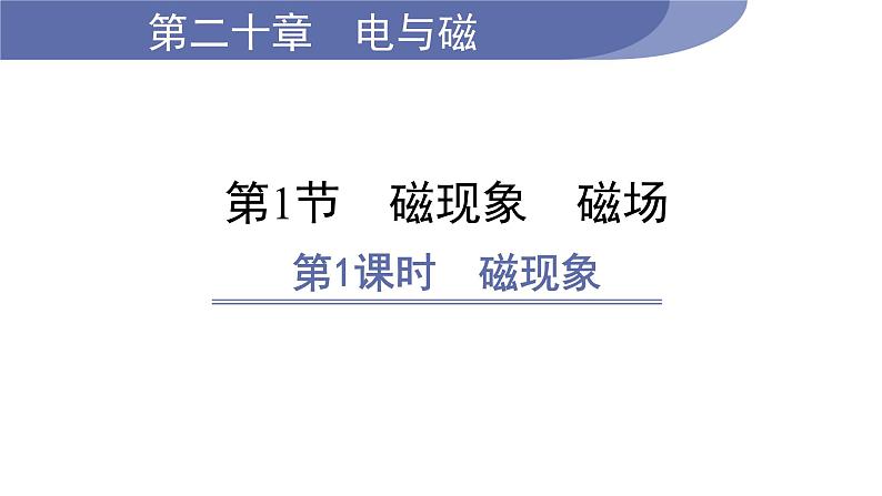 20.1 磁现象 磁场--(课件+教案）人教版九年级物理下册01