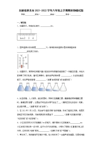 安徽省淮北市2021-2022学年八年级上学期期末物理试题(word版含答案)