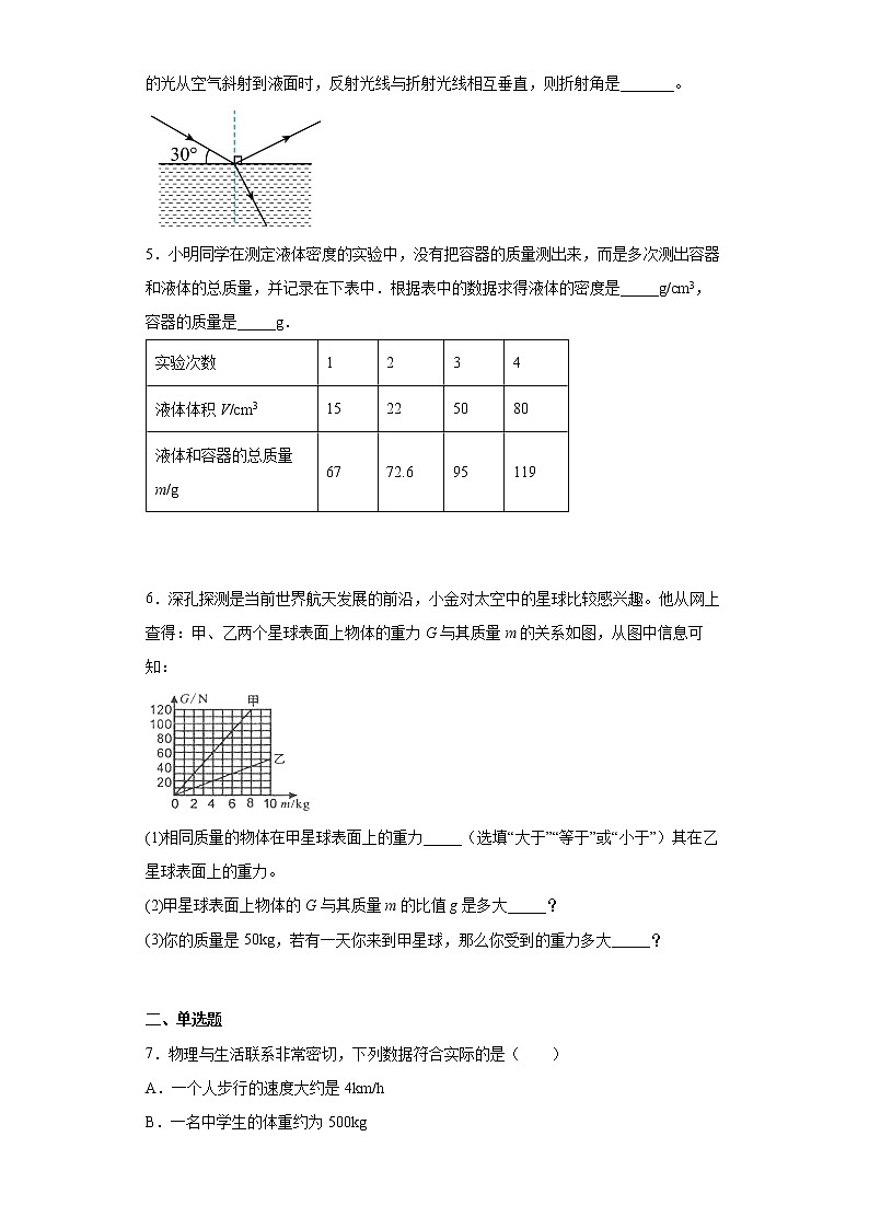 河南省南阳市卧龙区2021-2022学年八年级上学期期末物理试题(含答案)02