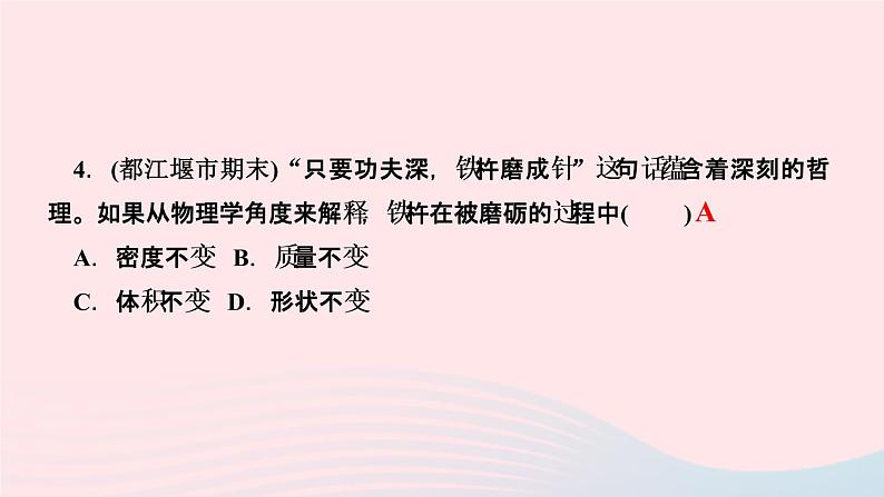 物理人教版八年级上册 同步教学课件第6章-质量与密度 第2节 密度第6页