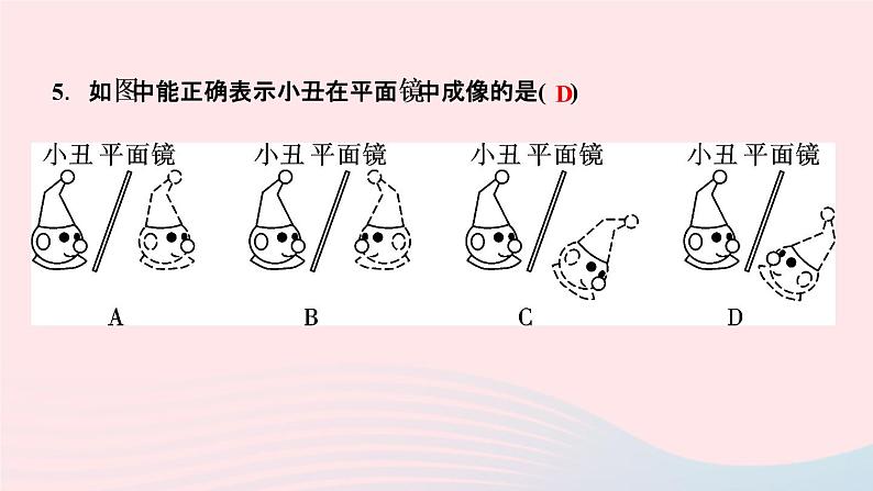 物理人教版八年级上册 同步教学课件第4章-光现象 第3节 平面镜成像 第1课时 平面镜成像的特点06