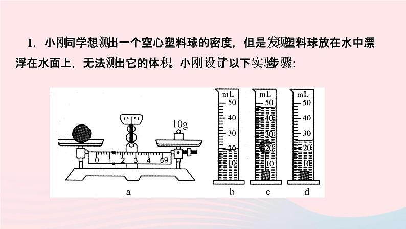 物理人教版八年级上册 同步教学课件第6章-质量与密度 专题8 测量密度的技巧第7页