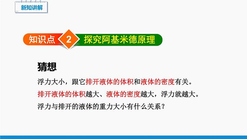 9.2 阿基米德原理 同步课件 初中物理沪科版八年级全一册08