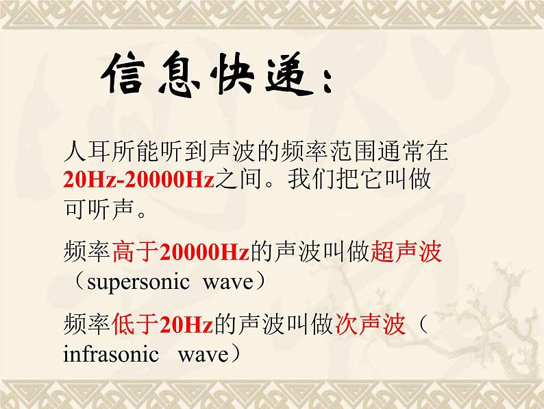 3.3 超声与次声 同步课件 初中物理沪科版八年级全一册第3页