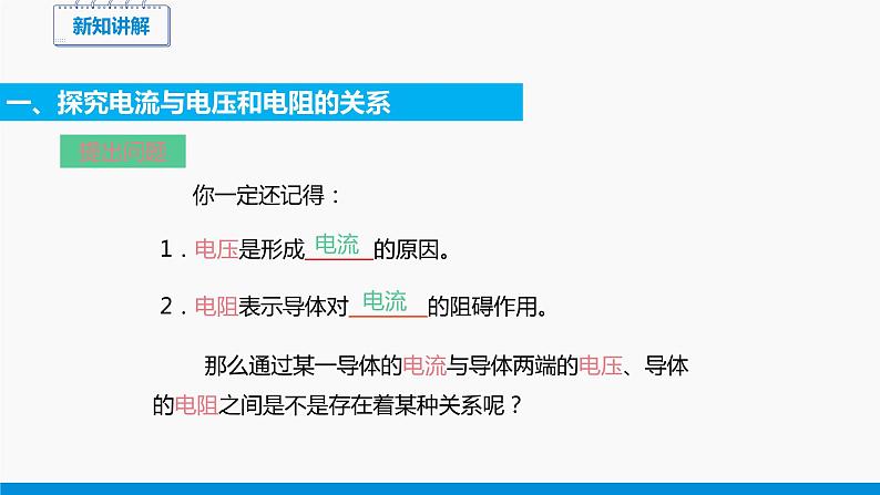 12.1 学生实验：探究--电流与电压、电阻的关系 （第1课时） 同步课件 初中物理北师大版九年级全一册第4页