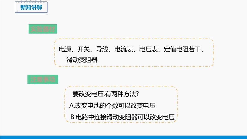 12.1 学生实验：探究--电流与电压、电阻的关系 （第1课时） 同步课件 初中物理北师大版九年级全一册第7页