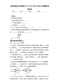 安徽省淮南市东部地区2021-2022学年八年级上学期期末物理试题(含答案)