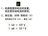 教科版九年级上册物理  4.2 电压：电流产生的原因 课件