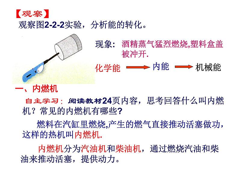 教科版九年级上册物理  2.2 内燃机 课件第3页