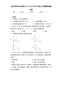 山东省青岛市市南区2021-2022学年八年级上学期期末物理试题(含答案)