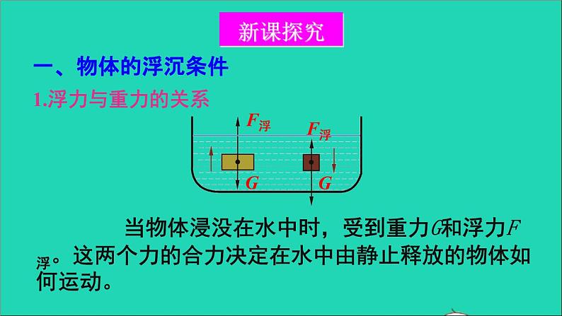 物理北师大版八年级下册同步教学课件第8章 压强与浮力 第6节 物体的浮沉条件第4页