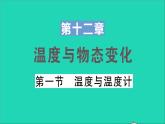 物理沪科版九年级同步教学课件第12章 温度与物态变化 第1节 温度与温度计