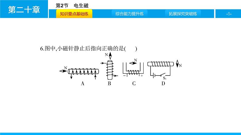 物理人教版九年级下册同步教学课件第20章 第2节 电生磁05