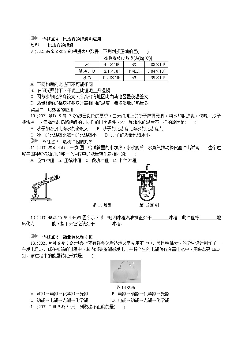 中考物理专题复习分类集训（真题版） 分类集训：12　内能　内能的利用（含答案）02