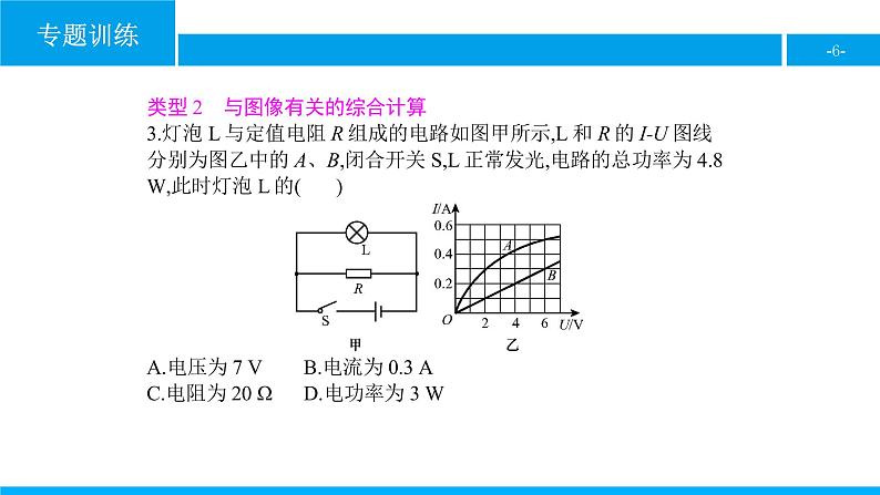 物理人教版九年级下册同步教学课件专题训练(2) 电学综合计算06