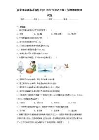 河北省承德市承德县2021-2022学年八年级上学期期末物理试题(含答案)