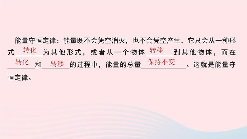 物理人教版九年级上册 同步教学课件第14章 内能的利用 第3节 能量的转化和守恒第3页