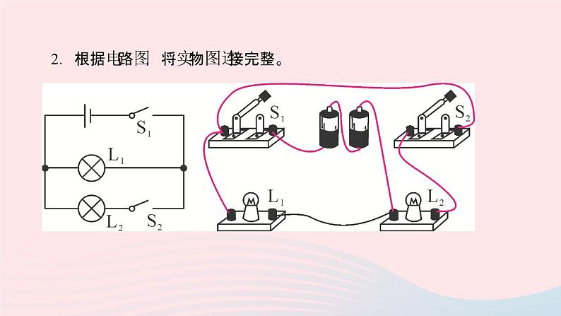 物理人教版九年级上册 同步教学课件第15章 电流和电路 专题训练3 连实物图画电路图03