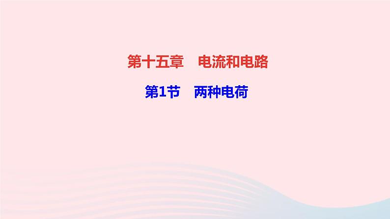 物理人教版九年级上册 同步教学课件第15章 电流和电路 第1节 两种电荷01