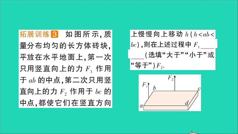 物理北师大版八年级下册同步教学课件第9章 机械和功 专题6 杠杆的动态平衡 作业04