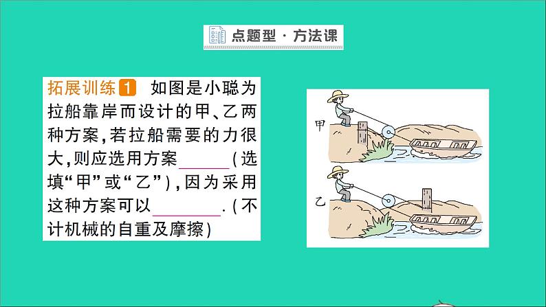 物理北师大版八年级下册同步教学课件第9章 机械和功 第2节 滑轮 作业第6页