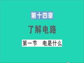 物理沪科版九年级同步教学课件第14章 了解电路 第1节 电是什么