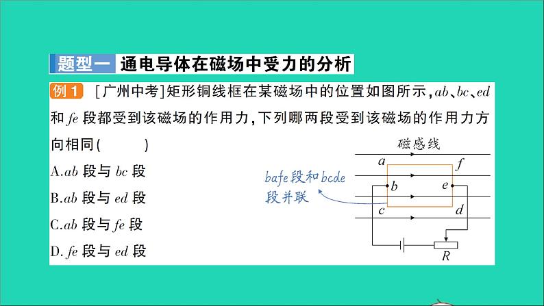 物理沪科版九年级同步教学课件第17章 从指南针到磁浮列车 第3节 科学探究：电动机为什么会转动第8页