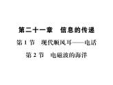 物理人教版九年级下册同步教学课件第21章 第1节 现代顺风耳——电话 第2节 电磁波的海洋