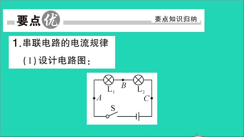 物理人教版九年级上册同步教学课件第15章 电流和电路 第5节 串并联电路中电流的规律02