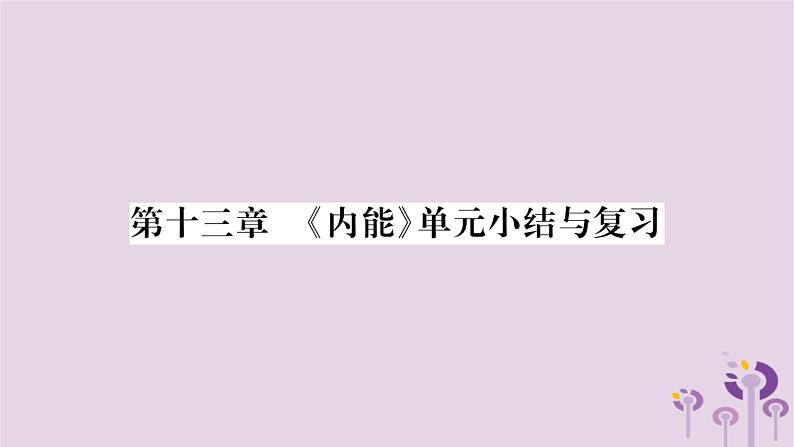 物理人教版九年级上册同步教学课件第13章 内能 小结与复习第1页
