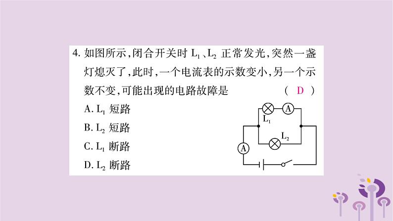 物理人教版九年级上册同步教学课件第16章 电压电阻 专题训练6 电路故障分析05