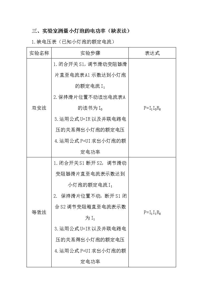 最新中考物理总复习专题突破——中考实验——电功率测量第3页