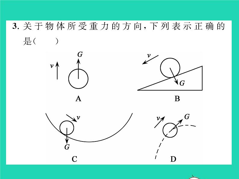 2022八年级物理下册第七章运动和力第三节重力习题课件新版北师大版06