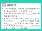 2022八年级物理下册第七章运动和力第四节同一直线上二力的合成习题课件新版北师大版