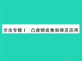 2022八年级物理下册第六章常见的光学仪器方法专题1凸透镜成像规律及应用习题课件新版北师大版