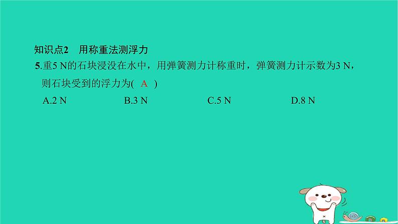 2022八年级物理下册第十章浮力第1节浮力习题课件新版新人教版第7页