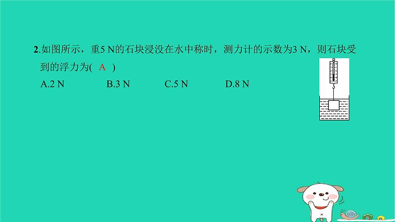 2022八年级物理下册第十章浮力双休作业4第12节习题课件新版新人教版第3页