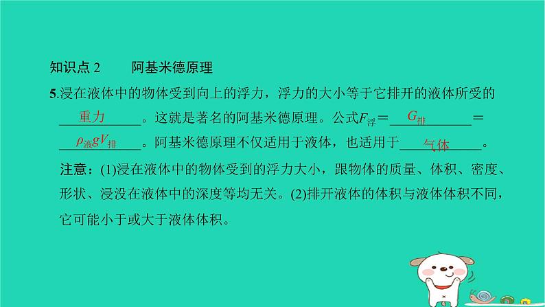 2022八年级物理下册第十章浮力复习卷习题课件新版新人教版07