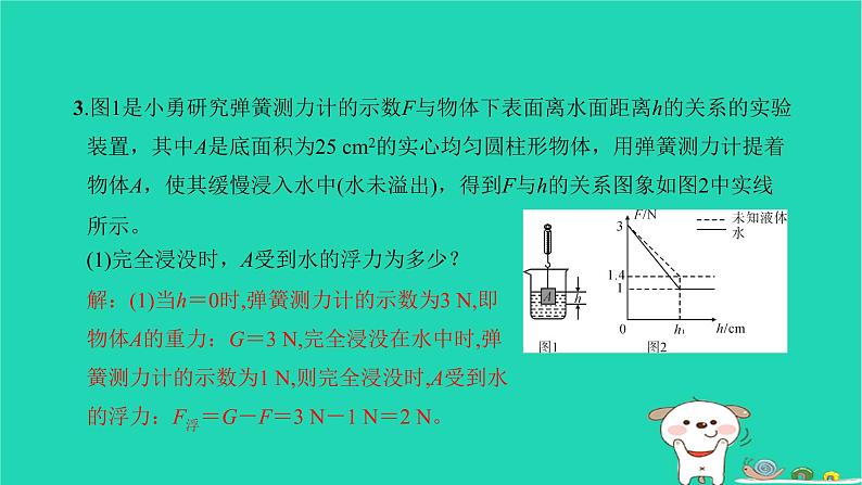 2022八年级物理下册第十章浮力方法专题5利用浮力测密度习题课件新版新人教版07