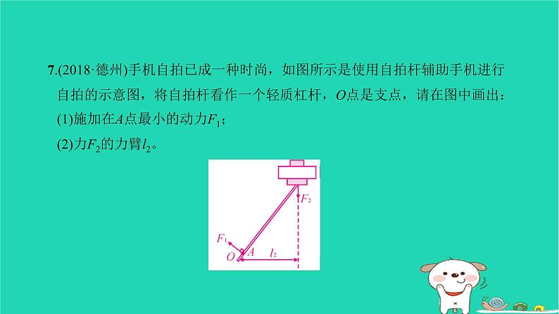 2022八年级物理下册第十二章简单机械方法专题7简单机械作图与动态杠杆习题课件新版新人教版第8页