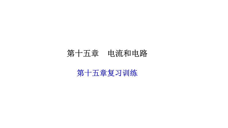 人教版九年级物理上册第十五章复习训练课件01