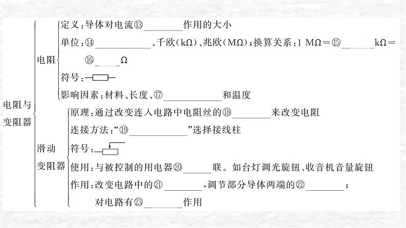 人教版九年级物理上册第十六章复习训练课件第3页