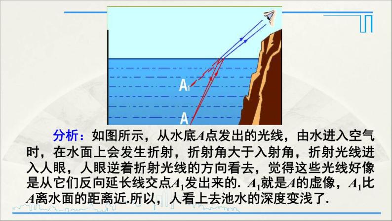 人教版初中物理八年级上册 第四章  第4节 光的折射课件07