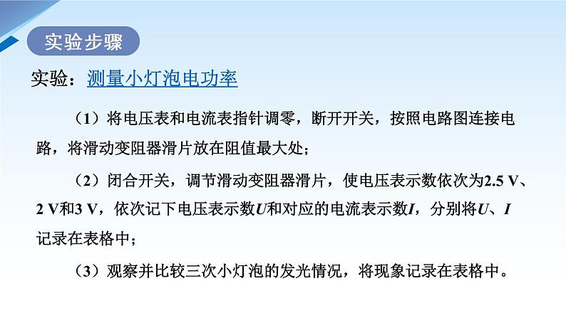 人教版物理初中九年级下册全册 第十八章 电功率  第3节 测量小灯泡的电功率 PPT课件08