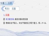 人教版物理初中九年级下册全册 期末复习 专题二 力学   第4课时 压强和浮力 PPT课件