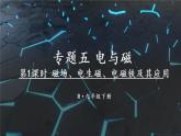 人教版物理初中九年级下册全册 期末复习 专题五 电与磁  第1课时 磁场、电生磁、电磁铁及其应用 PPT课件