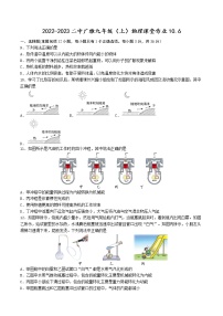 湖北省武汉二中广雅中学2022-2023学年九年级上学期物理课堂作业（二）(含答案)